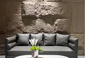 Панель декоративная HL6003A -H Грибной камень Cement grey - Фото интерьеров №5