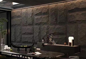 Панель декоративная HL6004-H Грибной камень Volcanic  grey - Фото интерьеров №10
