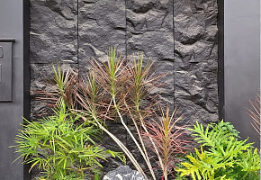 Панель декоративная HLP6012-04 Супер тонкий камень Volcanic  grey - Фото интерьеров №12